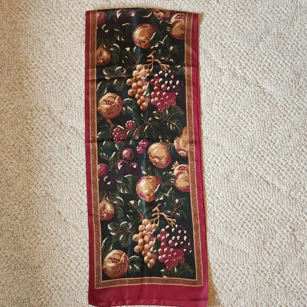 Womens Scarf Lot of 4 Burmel Talbots Unbranded Vintage Floral Tapestry Paisley